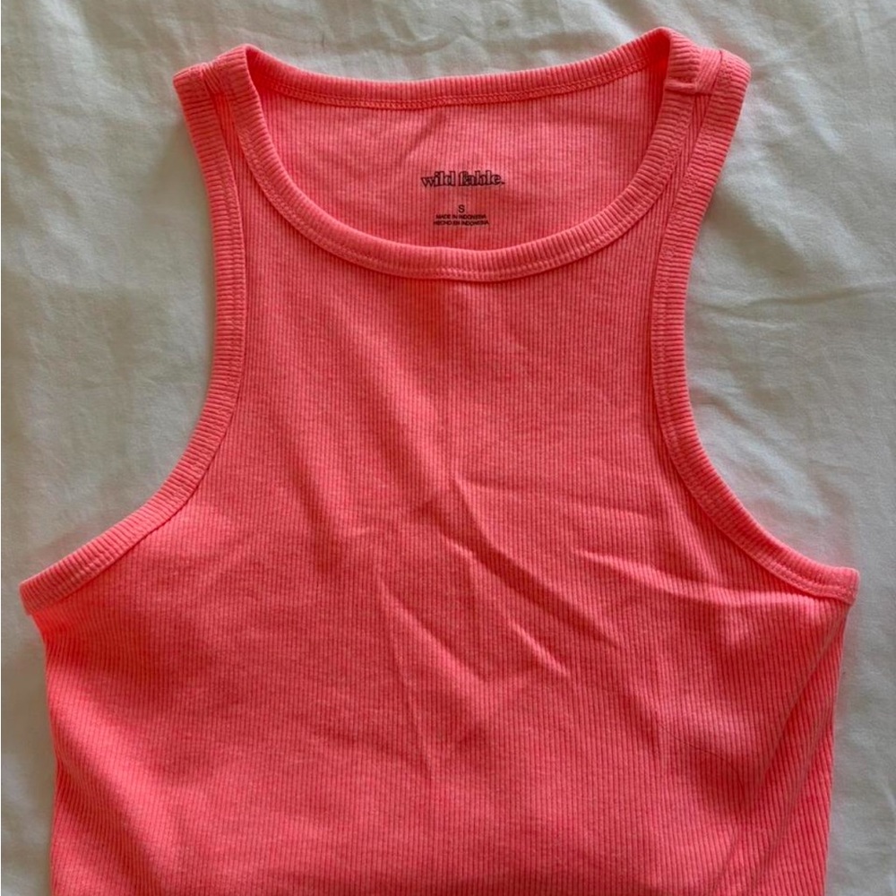 Wild Fable Coral Ribbed Tank Top